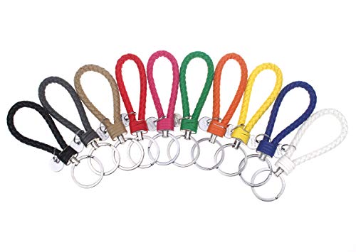DAMAX Organizador De Llavero Colorido De Cuero De Moda Para Llavero Casero (10 Piezas Por 10 Colores, Cada Color De 1 Pieza)