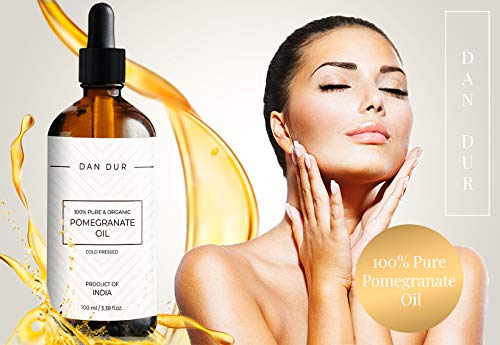 Dan-Dur Aceite de Granada, 100% Puro, Orgánico, BIO, Prensado en Frío, Extra Virgen, Tratamiento Multipropósito, EFECTO ANTIENVEJECIMIENTO, GRAN FUENTE DE VITAMINAS (30ml)