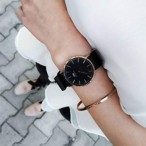 Daniel Wellington Reloj analogico para Unisex de Cuarzo con Correa en Nailon DW00100150