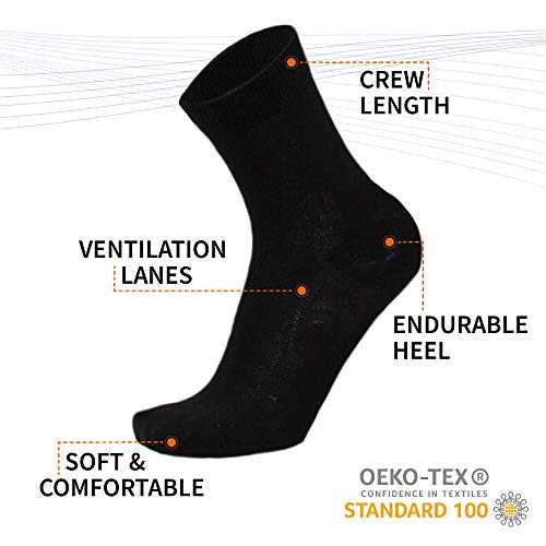 DANISH ENDURANCE Calcetines de Lana Merino 3 Pares (Negro, EU 35-38)