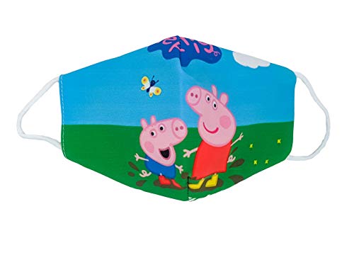 DARK DIAMOND - Funda Infantil Peppa Pig- de Doble Capa higiénica, Lavable y Reutilizable - Tamaño niños.