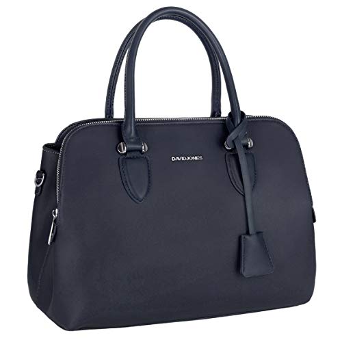 David Jones - Bolso de Mano Bugatti Mujer - Señora Tote Bag Cuero Genuino PU - Bolso de Hombro Bandolera Múltiples Bolsillos Cremallera - Shopper Asas Piel Trabajo Diario Elegante Moda - Azul Oscuro