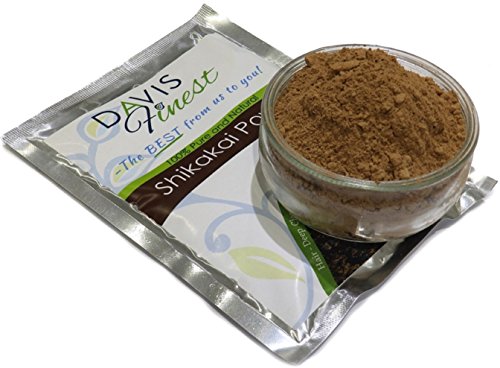 Davis Finest Shikakai Acacia Concinna jabón Pod polvo – Natural Jabón Champú y Acondicionador de Limpieza Profunda brillante pelo y crecimiento Tratamiento de Uñas (100 G)