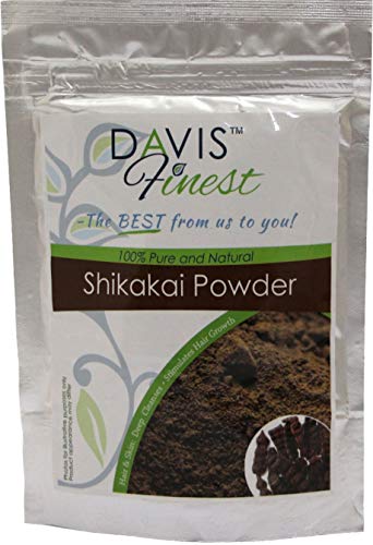 Davis Finest Shikakai Acacia Concinna jabón Pod polvo – Natural Jabón Champú y Acondicionador de Limpieza Profunda brillante pelo y crecimiento Tratamiento de Uñas (100 G)