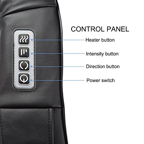 Dawoo Regalo Del Día Del Padre，Masajeador Eléctrico De Hombros y Cuello Con Función De Calor, Masaje De Rotación 3D, Velocidad Ajustable Para La Casa (Negro)