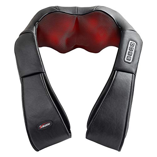 Dawoo Regalo Del Día Del Padre，Masajeador Eléctrico De Hombros y Cuello Con Función De Calor, Masaje De Rotación 3D, Velocidad Ajustable Para La Casa (Negro)