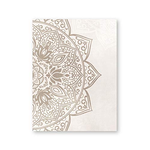 Dayanzai Mandala - Lienzo decorativo para pared, colores neutros, pósteres de yoga e impresiones de Zen para sala de estar, decoración del hogar, 50 x 70 cm x 2 piezas, sin marco