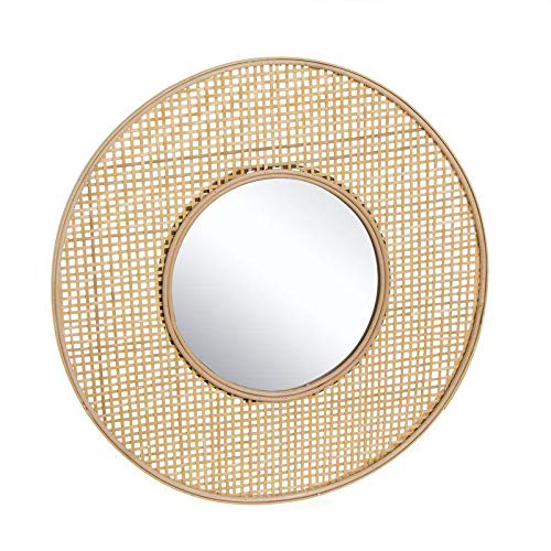 Dcasa Bambú Entrelazado Espejos de Pared Muebles Pegatinas Decoración del hogar Unisex Adulto, Color, única