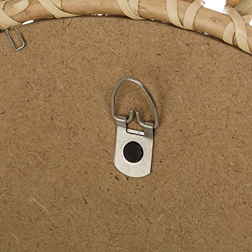 D,casa - Espejo Rattan Redondo Moderno para salón de 55 cm