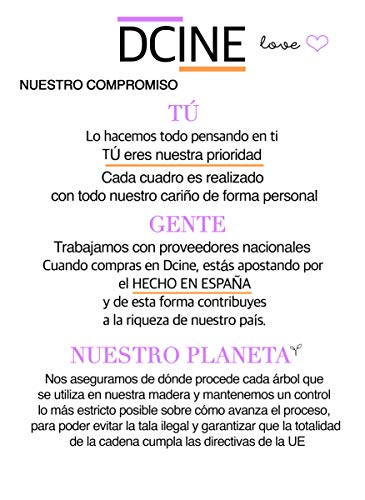 Dcine Set 2 Cuadros Decorativos Frases positivas/Normas del hogar /19 cm x 25 cm x 4 mm unid. /Lámina sobreMadera