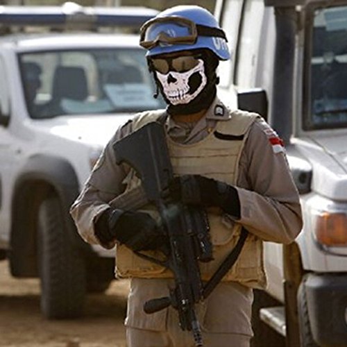 DDLBiZ Calavera Tubular Protección Máscara De Polvo Bandana Moto Bufanda De Poliéster Cara Cuello Calentador para Snowboard esquí Moto Ciclismo - BB-00