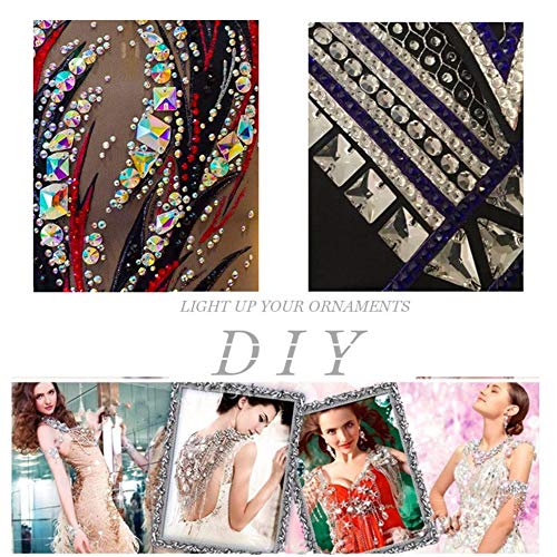 DDTT 3256 Galactic AAAAA Glass Cose en Diamantes de imitación Piedras de Cristal para Vestido de Novia Cose en Cristales Apliques Ropa, Fucsia, 9x14mm 30Pcs