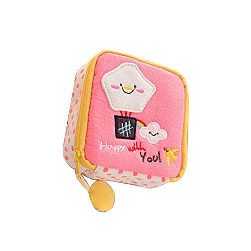 De Dibujos Animados Servilletas Sanitarias Bolsa Menstrual Copa Pequeña Bolsa De Algodón Bolso De Múltiples Funciones del Monedero De La Mujer Las Niñas Rosa