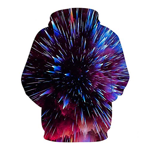 De Manga Larga con Capucha De ImpresióN Sudadera con Capucha Tops Chaqueta Abrigo OutwearImpresión geométrica Estrellada 3D-WY-2148_6XL