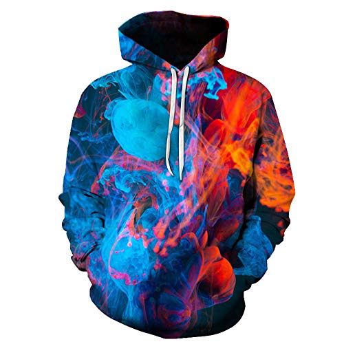 De Manga Larga con Capucha De ImpresióN Sudadera con Capucha Tops Chaqueta Abrigo OutwearImpresión geométrica Estrellada 3D-WY-2148_6XL