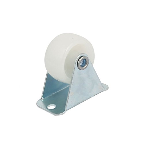 DealMux 1 pulgada PP de una sola rueda de metal con placa fija Silla Trolley Ruedas rodantes 8 piezas