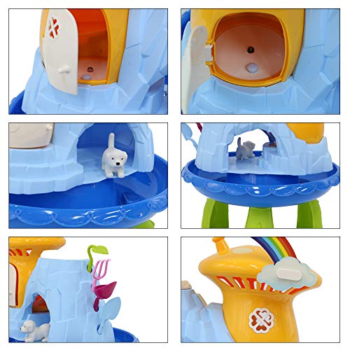 deAO Jardín en Miniatura Mi Cuento de Hadas Casita en el Bosque Mágico con Características de Niebla Juego de Botánica Infantil Incluye Semillas, Tierra y Accesorios Casa Encantada de Muñecas