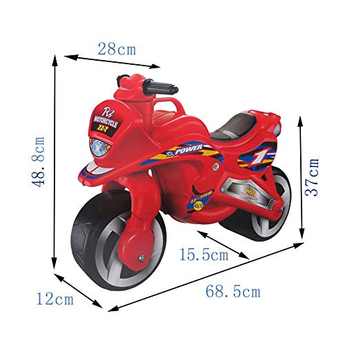 DeAO Ride On Balance - Motocicleta para niños con Divertido diseño de Racer