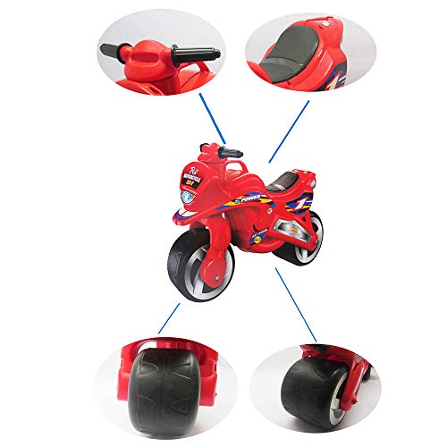 DeAO Ride On Balance - Motocicleta para niños con Divertido diseño de Racer