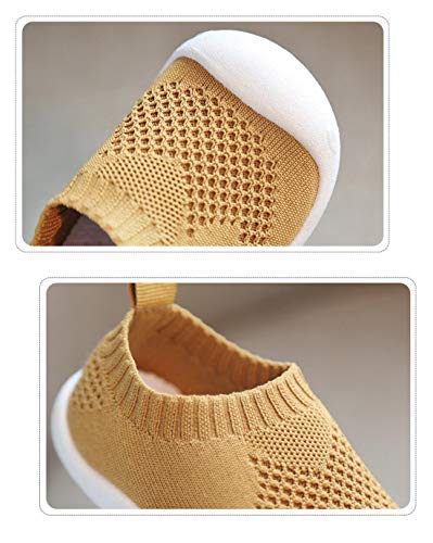 DEBAIJIA Bebé Primeros Pasos Zapatos 1-4 años Niños Zapatos Niños Niñas Infante Suave Suela Antideslizante Malla Transpirable Ligero TPR Material Slip-on Zapatillas Deportivas Outdoor UK 3 EU 19