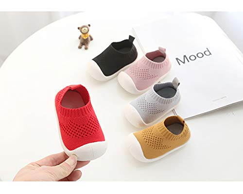 DEBAIJIA Bebé Primeros Pasos Zapatos 1-4 años Niños Zapatos Niños Niñas Infante Suave Suela Antideslizante Malla Transpirable Ligero TPR Material Slip-on Zapatillas Deportivas Outdoor UK 3 EU 19