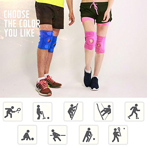 DEBAIJIA Rodillera Rotuliana Almohadillas Compresión Deportivo Soporte Alivio del Dolor Rodilla del Menisco, Artritis y ACL, Abierto Rótulas Estabilidad Ajustable Transpirable (Gris)