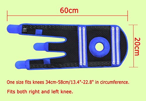 DEBAIJIA Rodillera Rotuliana Almohadillas Compresión Deportivo Soporte Alivio del Dolor Rodilla del Menisco, Artritis y ACL, Abierto Rótulas Estabilidad Ajustable Transpirable (Gris)