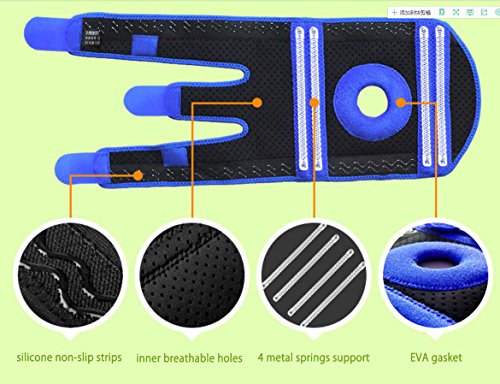DEBAIJIA Rodillera Rotuliana Almohadillas Compresión Deportivo Soporte Alivio del Dolor Rodilla del Menisco, Artritis y ACL, Abierto Rótulas Estabilidad Ajustable Transpirable (Gris)