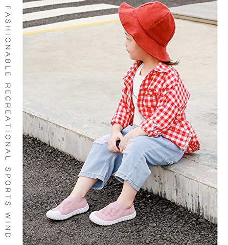 DEBAIJIA Zapatos para Niños 3-18M Bebé Caminan Zapatillas Deporte sin Cordones Transpirables Malla Ligera Antideslizante TPR-Materiale(Rojo-17)