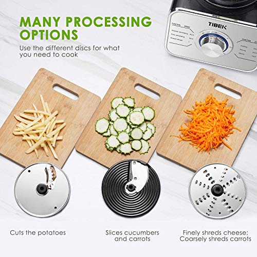 Decen 1100W Procesador de Alimentos/ Robot de Cocina con 14 Accesorios, 3 Modos de Velocidad y Funciones de Pulso, Capacidad 3.5 Litros, Negro