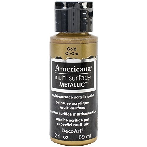 DecoArt Americana - Pintura para botellas (3 x 3 x 7 cm), color dorado