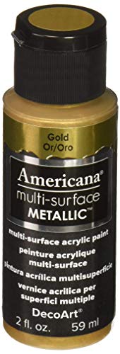 DecoArt Americana - Pintura para botellas (3 x 3 x 7 cm), color dorado