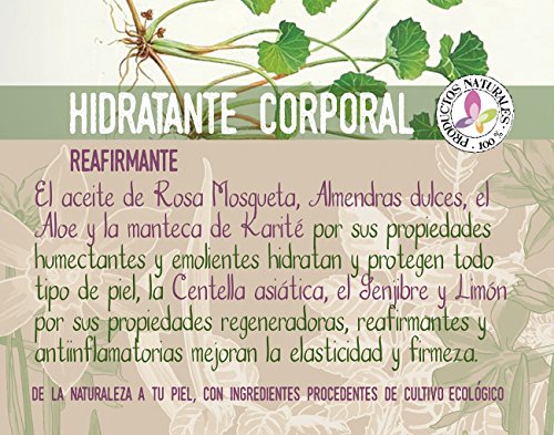 Decolores Crema Hidratante Corporal Reafirmante 250ml con Rosa Mosqueta, Almendras Dulces, Manteca de Karite, Centella Asiatica. Con Aloe ecologico