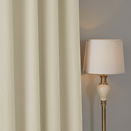 Deconovo Crotinas Dormitorio Infantil Aislamiento Térmico con Forro de Gris Plata 1 Par 140 x 175 cm Beige