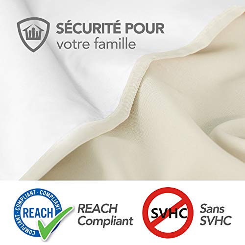 Deconovo Crotinas Dormitorio Infantil Aislamiento Térmico con Forro de Gris Plata 1 Par 140 x 175 cm Beige