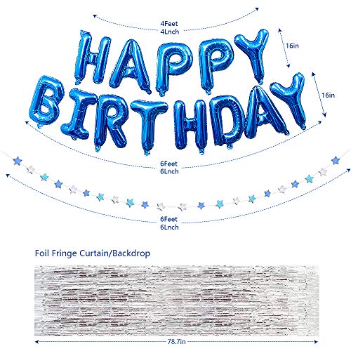 Decoración de cumpleaños para niños de 1 año. Globos de látex Rellenos de Confeti Azul decoración de cumpleaños Artículos para Fiestas