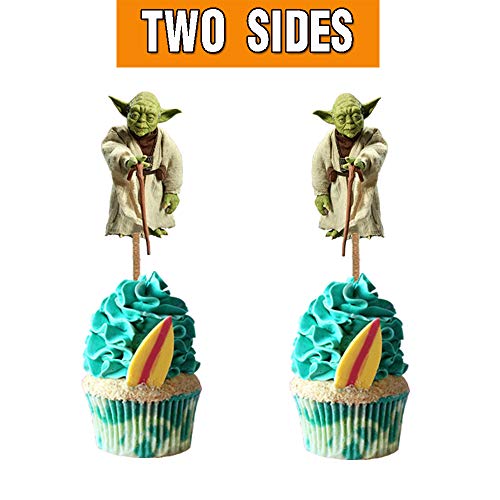 Decoración para tartas de Star Wars, 48 piezas, decoración para tartas de Star Wars, decoración de tartas para fans de Star Wars, fiesta de cumpleaños para niños