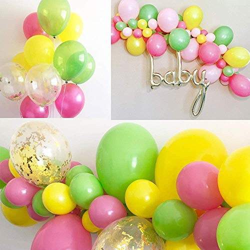 Decoración Tropical Hawaiana, Fiesta Temática de Luau en Hawaii Con Globos de Helio Flamingo Pinea, Decoración Garland Bunting Banner y Globos Látex