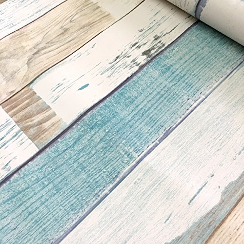 Decorativo Panel de madera patrón Contacto Papel autoadhesivo papel pintado Estante Liner Peel and Stick para cubrir armario de cocina encimera estantes manualidades 45 x 1000 cm