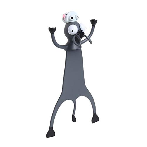 DEDC Marcapáginas de Dibujos Animados de 3D Animales Marcadores de Lectura para Libro para Estudiantes Oficina Papelería Regalo Ideal para Niños Niñas (Asno)