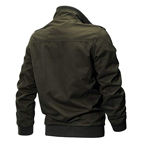 DEELIN Ropa De Hombre De Gran TamañO Moda Invierno Guapo Abrigo Militar TáCtico Chaqueta Transpirable Luz Cazadora Chaqueta Abrigo (3XL, Verde del Ejército)