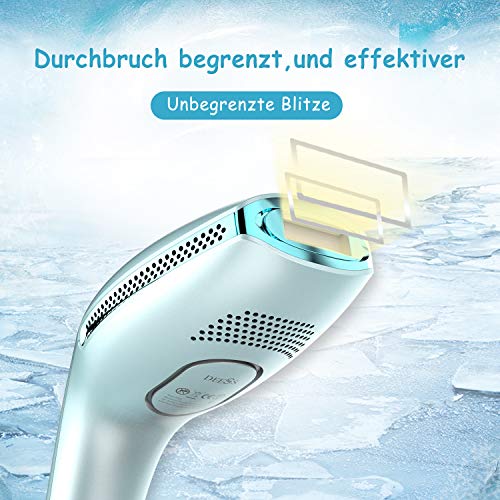 DEESS IPL GP590 - Dispositivo de eliminación de vello sin restricciones con tecnología de cuidado del hielo