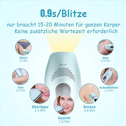 DEESS IPL GP590 - Dispositivo de eliminación de vello sin restricciones con tecnología de cuidado del hielo