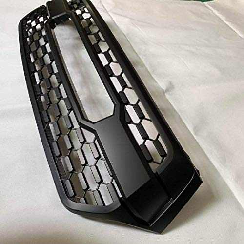 Del exterior del automóvil accesorios modificados REJAS REJILLA en forma for HILUX ROCCO Fit for la recolección CAR parrilla delantera MÁSCARA TOPE MIC COVER 2018 2019 (Color : Black)