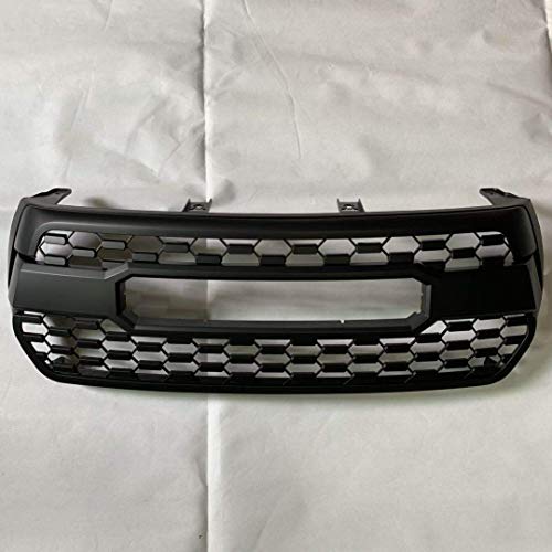 Del exterior del automóvil accesorios modificados REJAS REJILLA en forma for HILUX ROCCO Fit for la recolección CAR parrilla delantera MÁSCARA TOPE MIC COVER 2018 2019 (Color : Black)