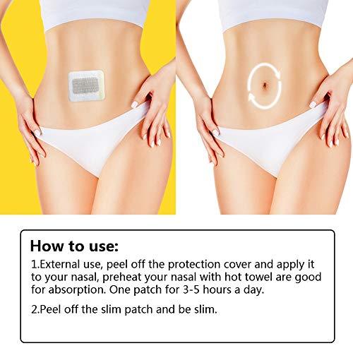 Delaman Parche Adelgazante Sliminazer Plaster, Quema de Grasa Tradicional China Parches para Adelgazar, Etiqueta de Pérdida de Peso, 10 Unidades