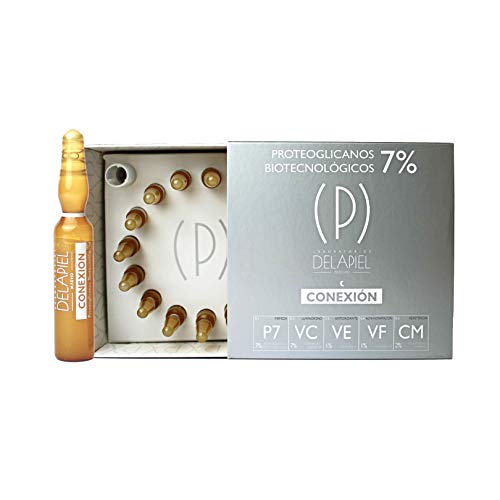Delapiel Serum Facial - Conexión 7% de proteoglicanos encapsulados complementado con 7% de vitamina C - 30 Ampollas