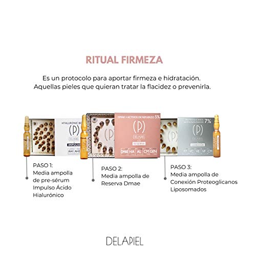 Delapiel Serum Facial Reserva DMAE 5% Activos de refuerzo - Reafirmante - 15 Ampollas
