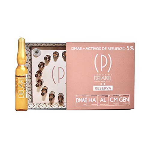 Delapiel Serum Facial Reserva DMAE 5% Activos de refuerzo - Reafirmante - 15 Ampollas