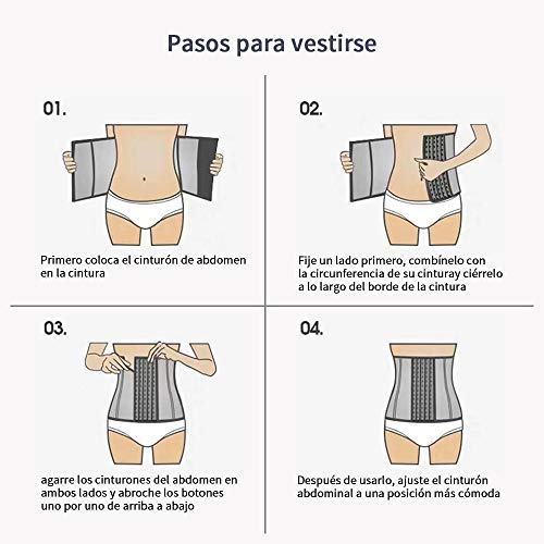 Delgeo Mujer Fajas Reductoras Corsé Waist Trainer Corset Reductor Adelgazante Bustiers de Cinturón Formación (M)